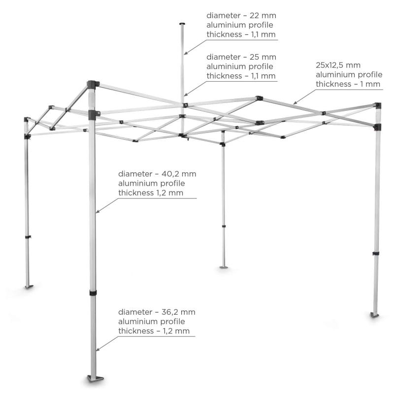 Stan hliníkový EVEREST 3x6 m