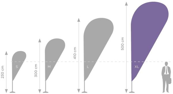 Vlajková kontrukce PRO XL 560 cm