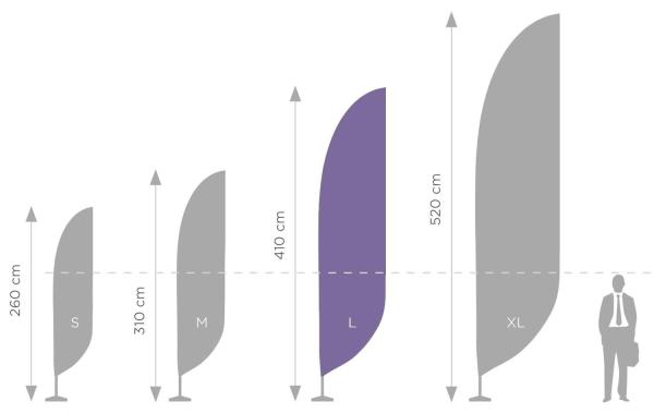 Vlajková konstrukce STANDARD L 450 cm